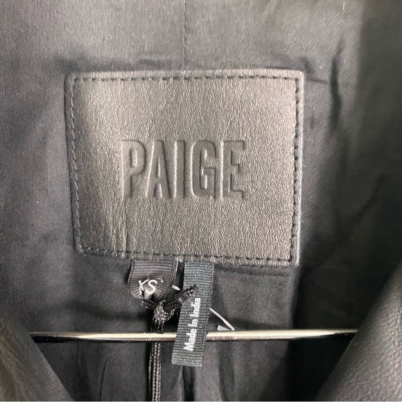 Paige Demetra Leather Moto Jacket Sz XS - Picture 3 of 10